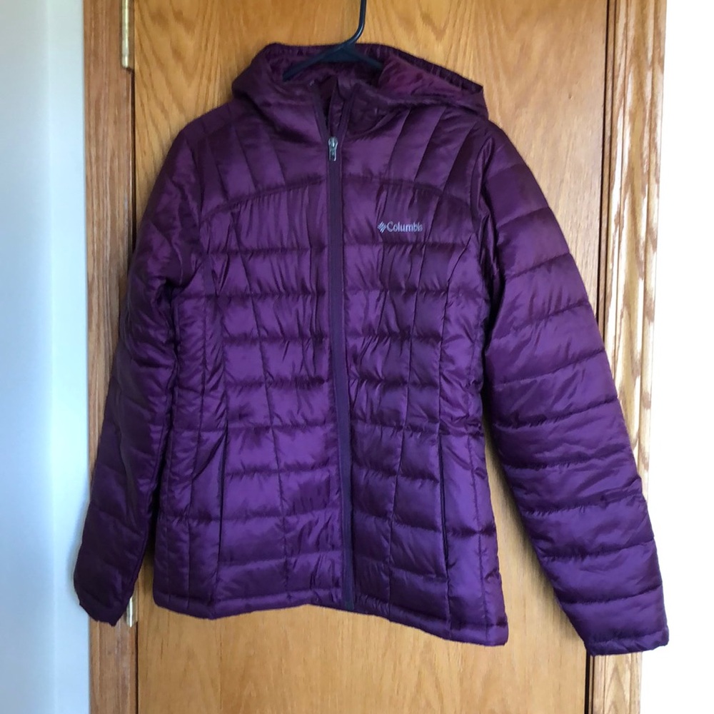 Columbia therma coil puffer hooded coat